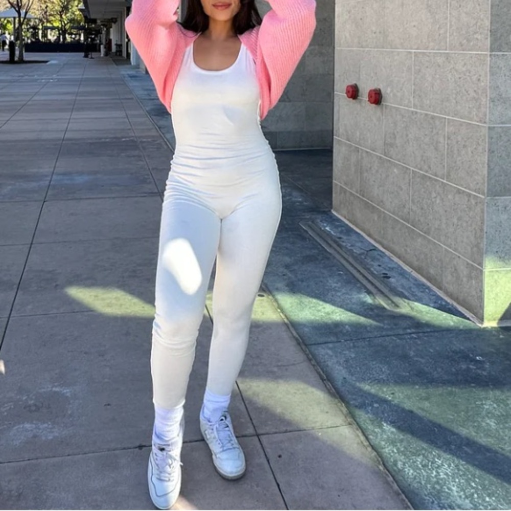 White Buttery Soft Tank Jumpsuit